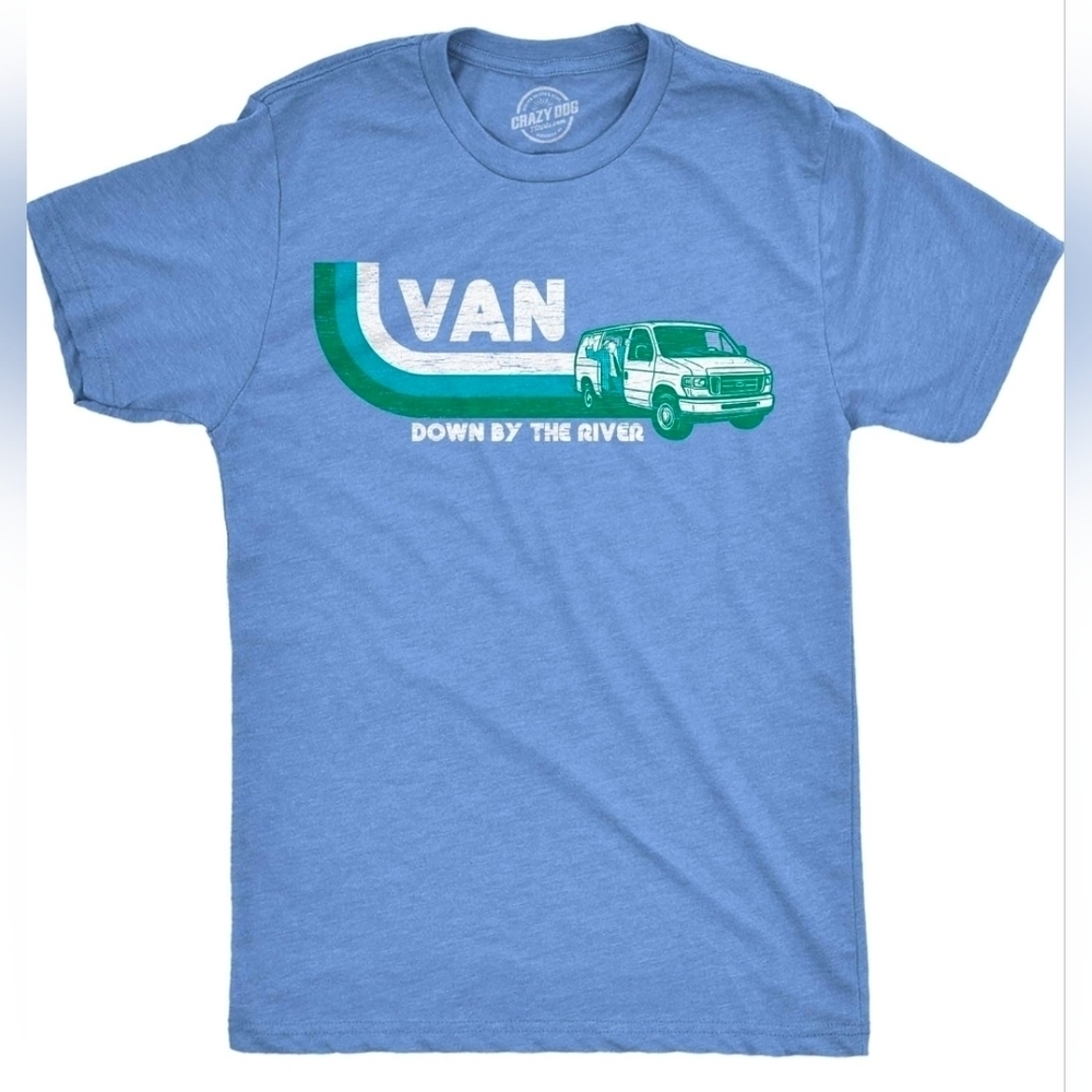 Van Down By The River Chris Farley Men's XL Graphic T-shirt. New Without Tags